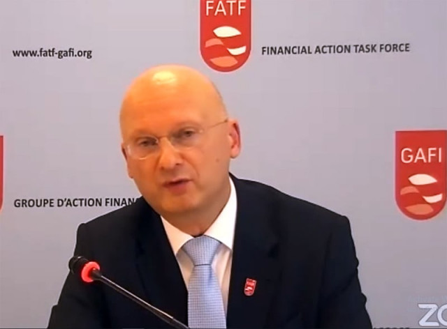 fatf president during the press briefing screengrab fatf president during the press briefing screengrab