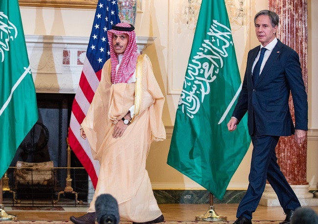 saudi foreign minister prince faisal bin farhan al saud with us secretary of state antony blinken photo twitter faisalbinfarhan