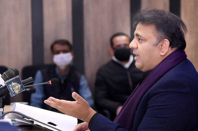 minister for information fawad chaudhry briefs media persons about the decisions taken by the federal cabinet on jan 25 2022 photo app