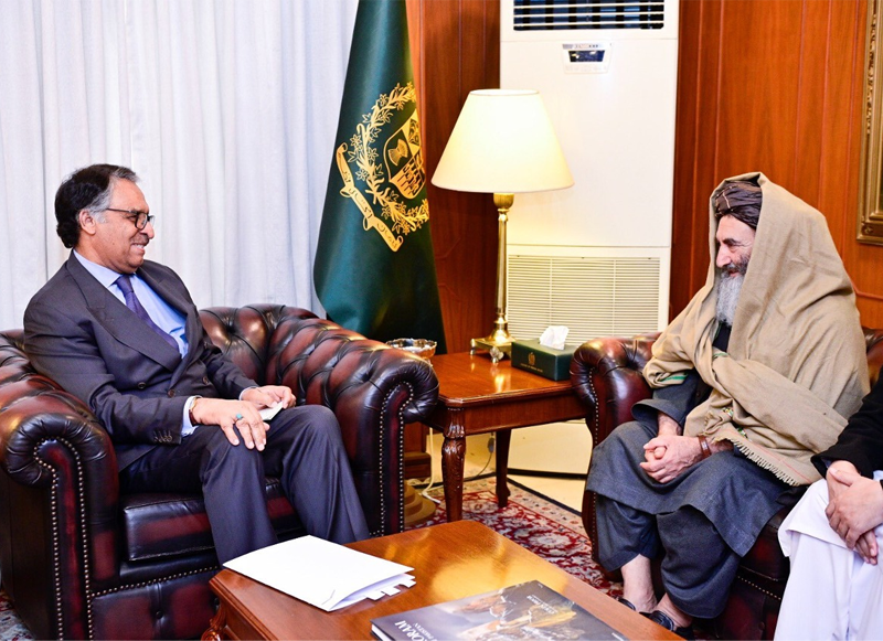 fm jilani receives mullah shirin governor of kandahar photo x foreignofficepk