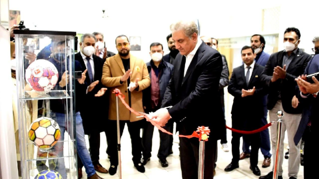 foreign minister shah mehmood qureshi inaugurated a football corner in the consular section of pakistan s embassy in berlin photo twitter smqureshipti foreign minister shah mehmood qureshi inaugurated a football corner in the consular section of pakistan s embassy in berlin photo twitter smqureshipti