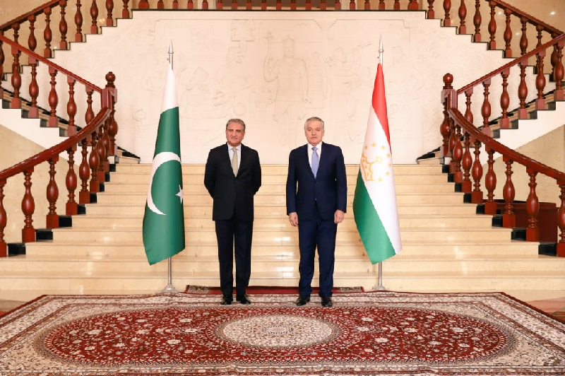 foreign minister shah mahmood qureshi meets his tajik counterpart sirojiddin muhriddin in dushanbe photo twitter smqureshipti