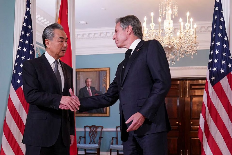 us secretary of state antony blinken and chinese foreign minister wang yi meet at the state department in washington us october 26 2023 photo reuters