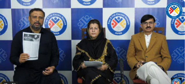 fafen observers address press conference at the launch of watchdog s preliminary report on the february 8 election observations photo screengrab fafen observers address press conference at the launch of watchdog s preliminary report on the february 8 election observations photo screengrab