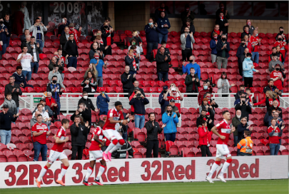 fans return to english grounds but told not to celebrate goals too much fans return to english grounds but told not to celebrate goals too much