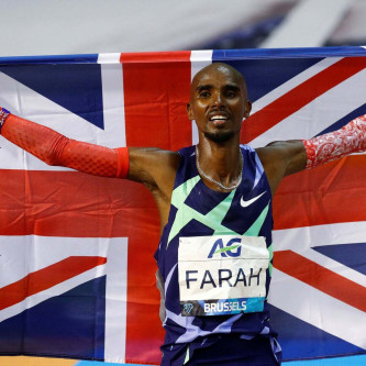 multiple olympic and world champion farah 37 ran 21 330 metres just over 53 laps to beat ethiopian haile gebrselassie s mark photo afp