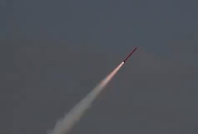 the weapon system is capable of delivering a conventional warhead up to a range of 140 kilometres screengrab