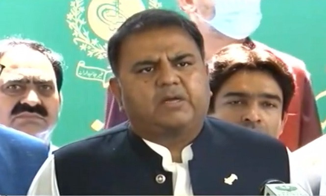 information minister fawad chaudhry addresses media persons in islamabad on june 7 2021 screengrab