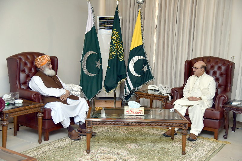 jui f chief maulana fazlur rehman calls on ajk president sardar masood khan in muzaffarabad photo twitter masood khan