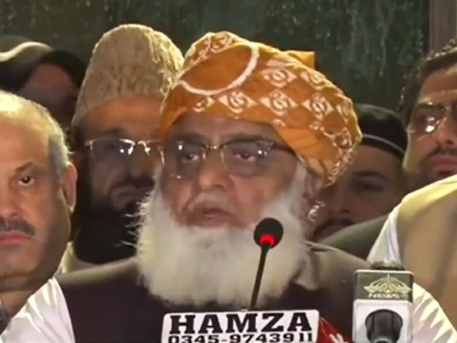 pdm president maulana fazlur rehman addressing a press conference in islamabad screengrab