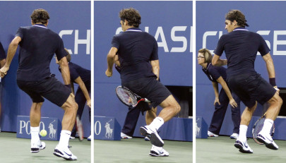 federer blasts a lethal blow to advance in us open