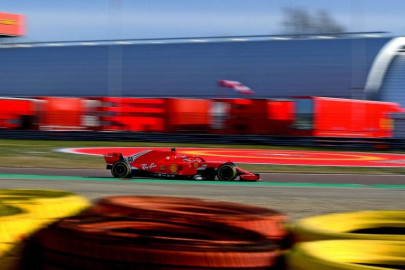 carlos sainz gets down to work with ferrari track debut