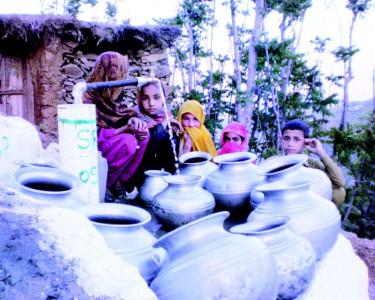 youngsters rejoice as water comes to their doorsteps
