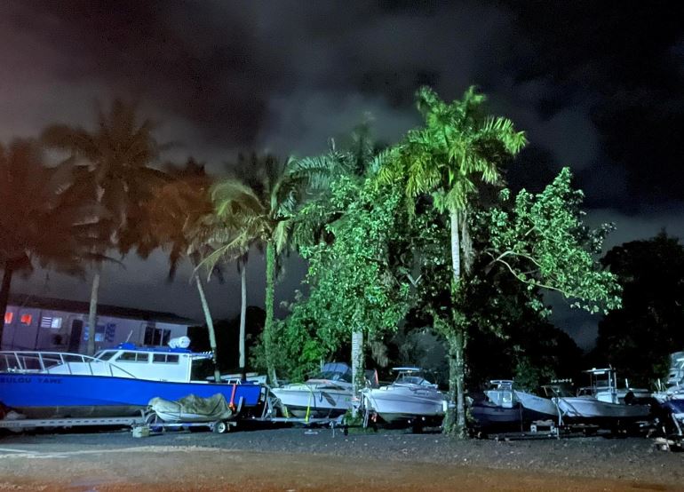vessels are seen onshore ahead of cyclone yasa at royal suva yacht club in suva fiji december 16 2020 in this image obtained from social media photo reuters