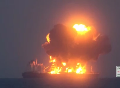 greek oil tanker on fire houthis strike again in red sea greek oil tanker on fire houthis strike again in red sea