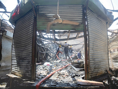 empress market fire over 100 shops gutted