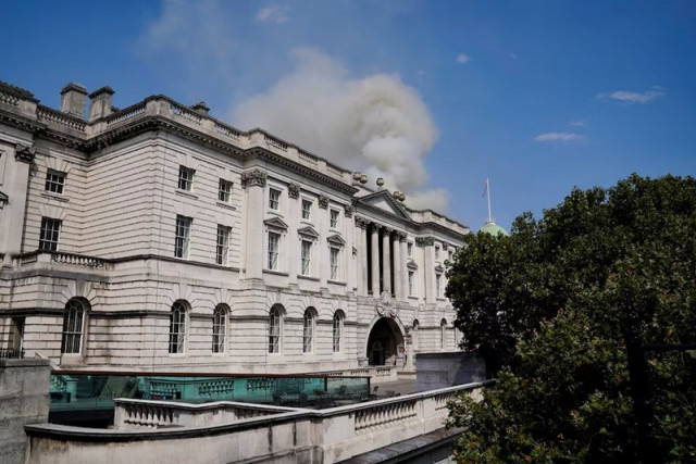 smoke rises due to a fire at somerset house in london britain august 17 2024 photo reuters smoke rises due to a fire at somerset house in london britain august 17 2024 photo reuters