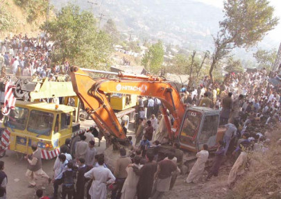 five killed as dumper truck hits van in ajk