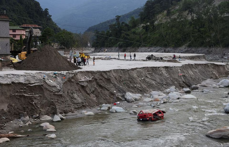 a view of damaged vehicles after flash floods caused by a lake burst in singtam sikkim india october 8 2023 photo reuters