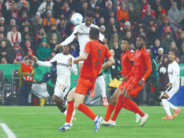 bayer nathan tella scores their first goal photo reuters