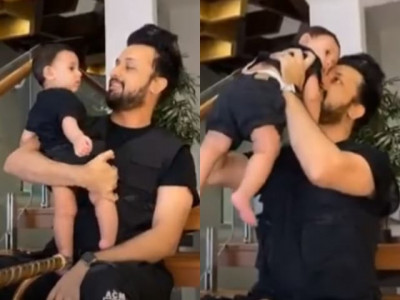 atif aslam introduces youngest son in latest video