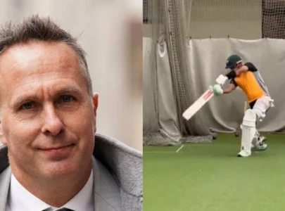 vaughan reacts to babar azam s batting practice ahead of australia tour vaughan reacts to babar azam s batting practice ahead of australia tour