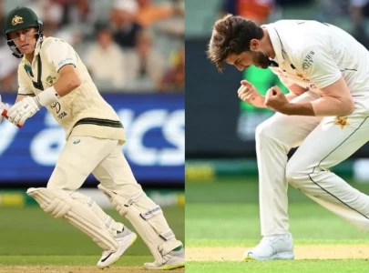 watch shaheen labuschagne engage in heated argument during boxing day test