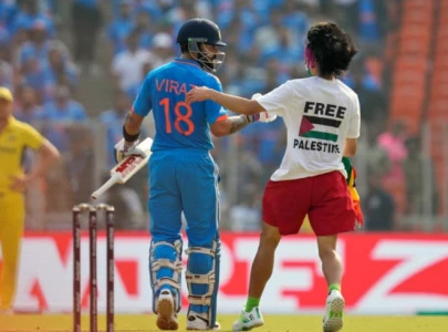 watch man in free palestine shirt interrupts world cup final
