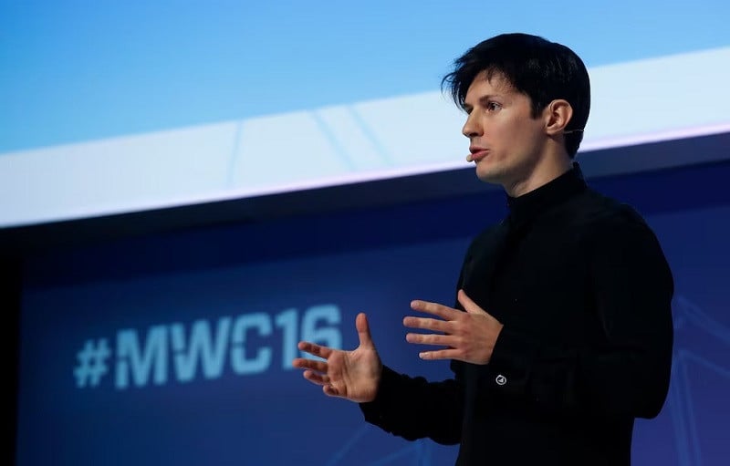 Founder and CEO of Telegram Pavel Durov delivers a keynote speech during the Mobile World Congress in Barcelona, Spain February 23, 2016. PHOTO: REUTERS