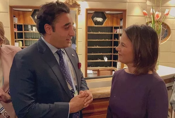 foreign minister bilawal bhutto zardari with his german counterpart annalena baerbock photo twitter foreign minister bilawal bhutto zardari with his german counterpart annalena baerbock photo twitter