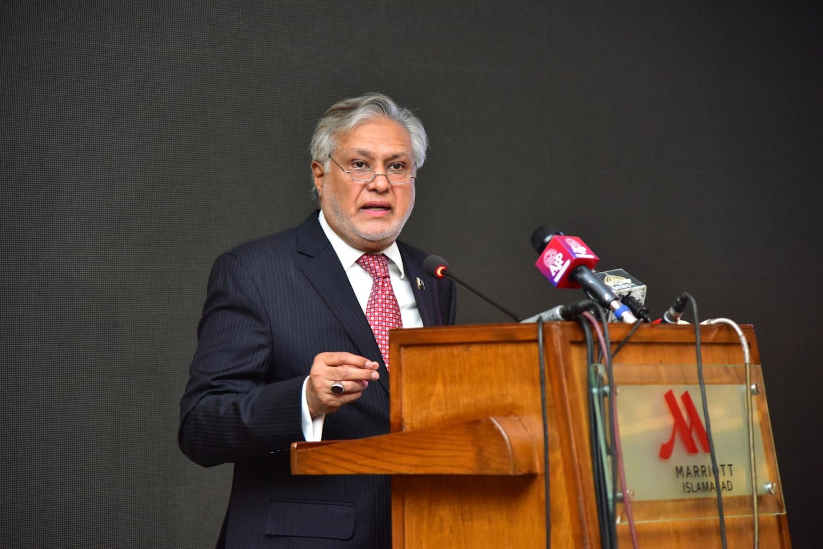 finance minister ishaq dar addresses a seminar in islamabad photo twitter finministrypak