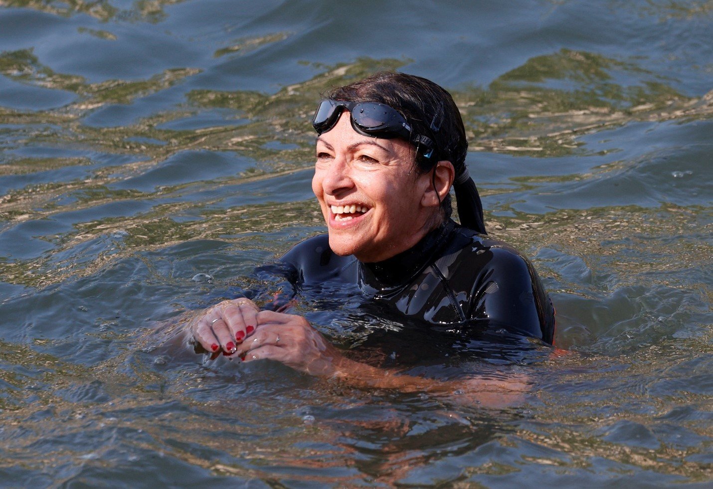 paris mayor to swim in the river seine ahead of the olympics reuters photo
