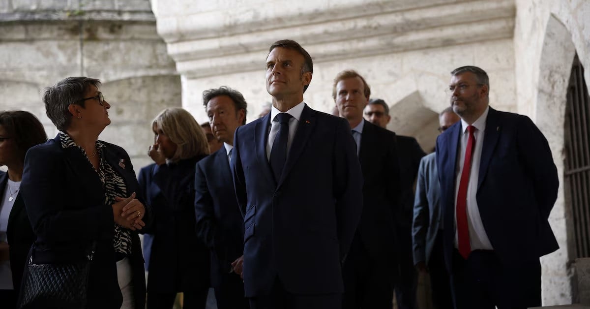 french president emmanuel macron visits the chartres cathedral as part as the european heritage days in chartes france on september 20 2024 photo reuters