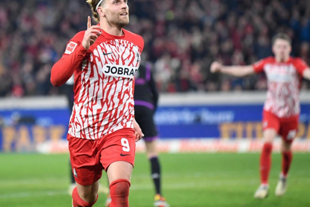 freiburg s lucas hoeler celebrates his late equalizer photo afp freiburg s lucas hoeler celebrates his late equalizer photo afp