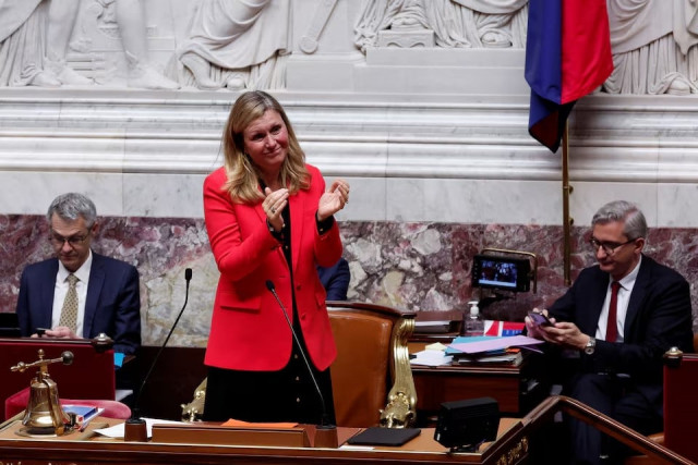yael braun pivet applauds other candidates after her re election during the first session after the french parliamentary elections at the national assembly in paris france on thursday photo reuters yael braun pivet applauds other candidates after her re election during the first session after the french parliamentary elections at the national assembly in paris france on thursday photo reuters