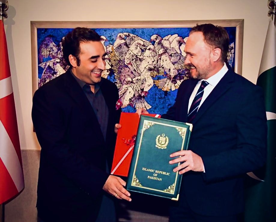 foreign minister bilawal bhutto zardari meets danish minister dan jorgensen photo file twitter bbhuttozardari