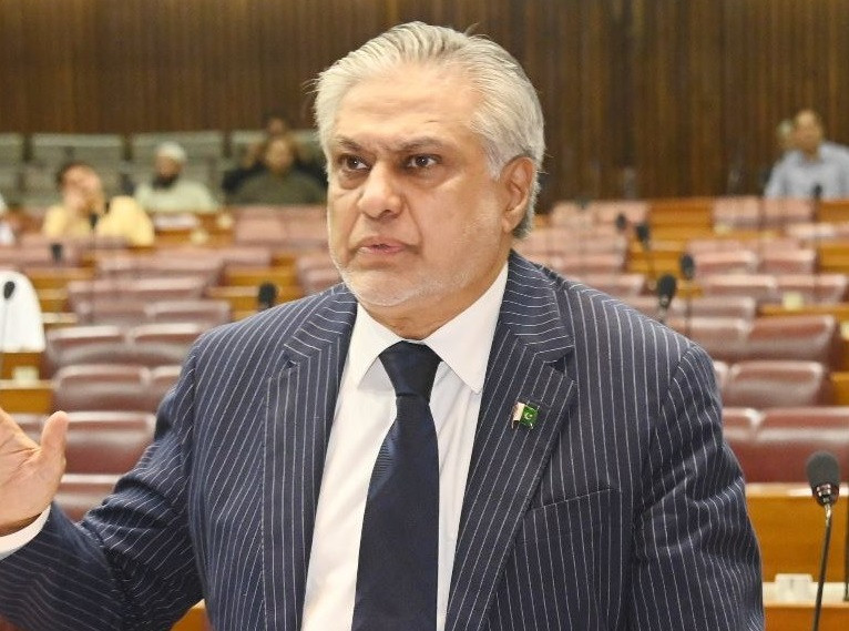 finance minister ishaq dar speaks during a session of the national assembly photo twitter naofpakistan