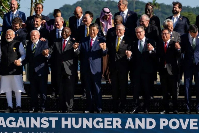g20 leaders attend an event launching the global alliance against hunger and poverty at the g20 summit in rio de janeiro brazil on november 18 2024 photo reuters g20 leaders attend an event launching the global alliance against hunger and poverty at the g20 summit in rio de janeiro brazil on november 18 2024 photo reuters