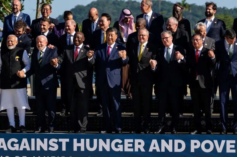 g20 leaders attend an event launching the global alliance against hunger and poverty at the g20 summit in rio de janeiro brazil on november 18 2024 photo reuters