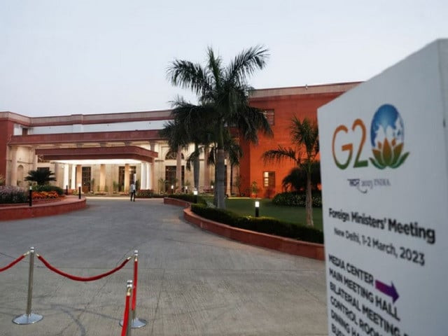 a general view of the venue for the g20 foreign ministers meeting in new delhi india march 2 2023 photo reuters a general view of the venue for the g20 foreign ministers meeting in new delhi india march 2 2023 photo reuters