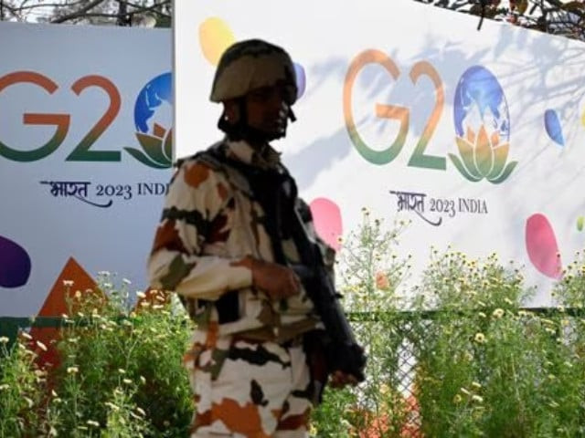 a member of india s military force stands guard at the g20 foreign ministers meeting in new delhi india march 2 2023 photo reuters a member of india s military force stands guard at the g20 foreign ministers meeting in new delhi india march 2 2023 photo reuters