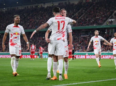 olmo steers ten man leipzig to german cup final olmo steers ten man leipzig to german cup final