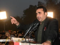 ppp chairman bilawal bhutto zardari addressing a rally in lahore on january 21 2024 photo ppp media cell