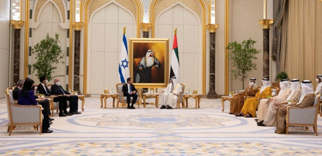 israeli president isaac herzog meets with abu dhabi s crown prince sheikh mohammed bin zayed al nahyan in abu dhabi united arab emirates january 30 2022 mohamed al hammadi ministry of presidential affairs wam handout via reuters israeli president isaac herzog meets with abu dhabi s crown prince sheikh mohammed bin zayed al nahyan in abu dhabi united arab emirates january 30 2022 mohamed al hammadi ministry of presidential affairs wam handout via reuters