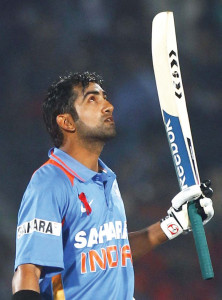 honours shared after gambhir s innings