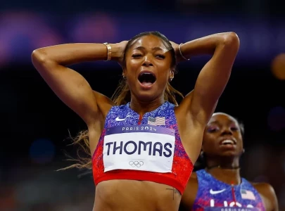 gabrielle thomas claims gold medal in 200 metres at paris olympics