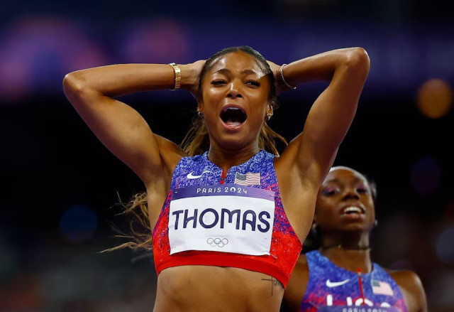 gabrielle thomas claims gold medal in 200 metres at paris olympics gabrielle thomas claims gold medal in 200 metres at paris olympics