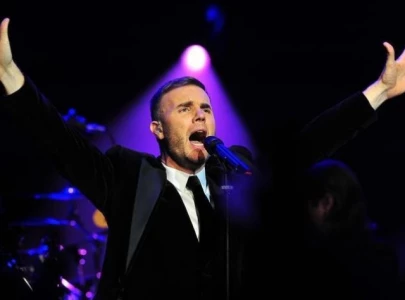 gary barlow s rare family photo shocks fans as son towers over him