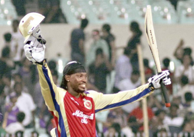 gayle fires bangalore to easy win over kkr gayle fires bangalore to easy win over kkr