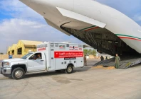 humanitarian aid bound for egypt and then onto the palestinian gaza strip kuwait city october 23 2023 photo afp